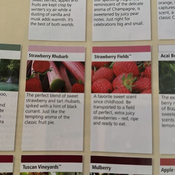 PARTYLITE Strawberry Rhubarb scented Pillar Candle Rare Retired Size 3”X7” NIB - Picture 9 of 9